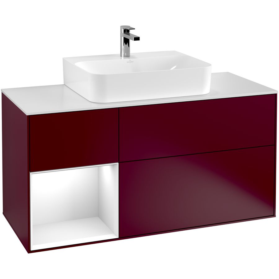 Wastafelonderkast Finion 1200x603x501mm Peony Matt Lacquer G161GFHB