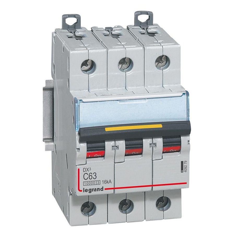 Installatieautomaat 3-polig C-karakteristiek 63A 10000A/16kA DX³ DIN