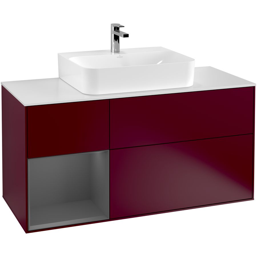 Wastafelonderkast Finion 1200x603x501mm Peony Matt Lacquer G161GKHB