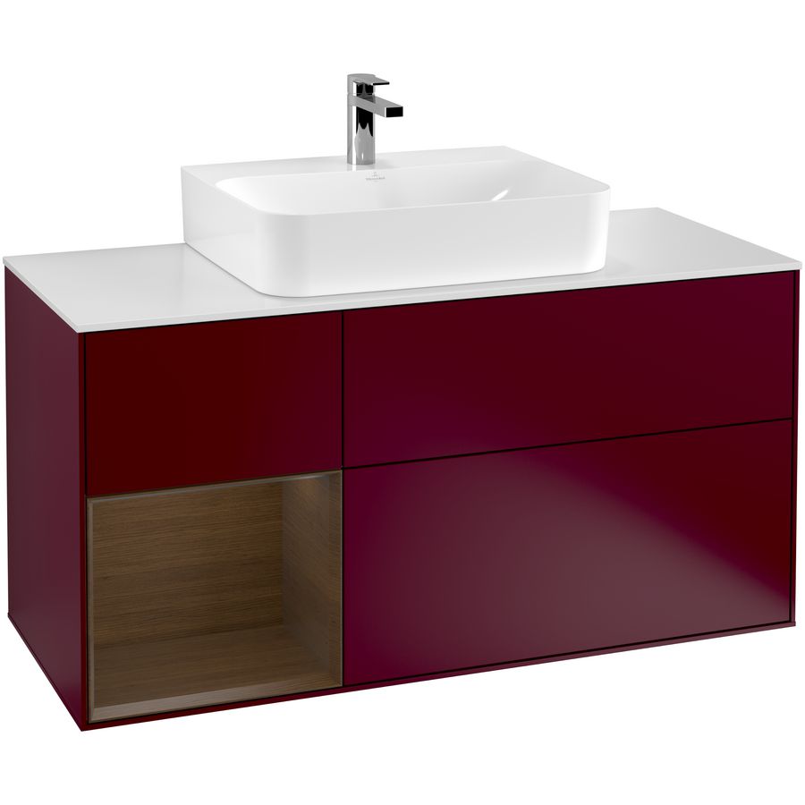 Wastafelonderkast Finion 1200x603x501mm Peony Matt Lacquer G161GNHB