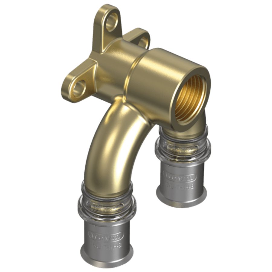 Muurplaat pers TIGRIS M5 dubbel 16x1/2"bn.dr.