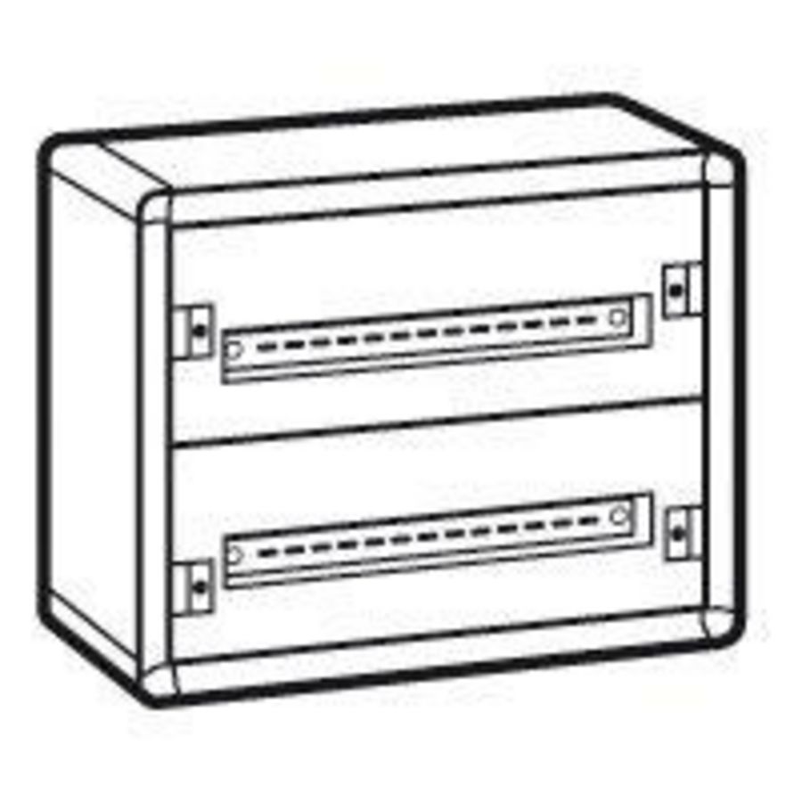 Behuizing wand metaal staal 2 rijen 48 mod. XL3 160