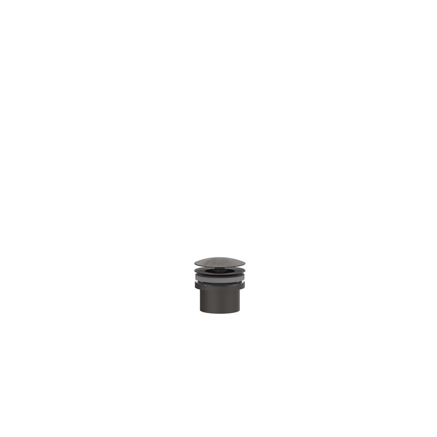 Design afvoerplug 1.1/4" always open rvs geborsteld carbon black