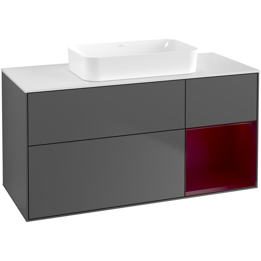 Wastafelonderkast Finion 1200x603x501mm Antr. Matt Lacquer G711HBGK