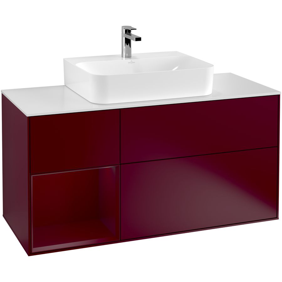 Wastafelonderkast Finion 1200x603x501mm Peony Matt Lacquer G161HBHB