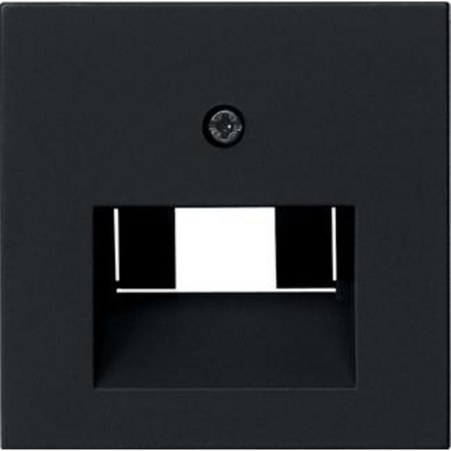 Afdekking UAE/IAE + netwerkaansluitdoos System 55 zwart m