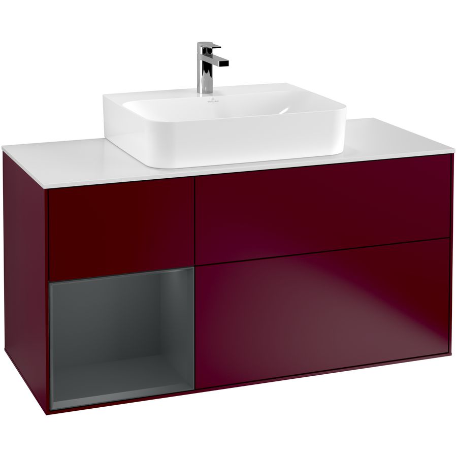 Wastafelonderkast Finion 1200x603x501mm Peony Matt Lacquer G161HGHB