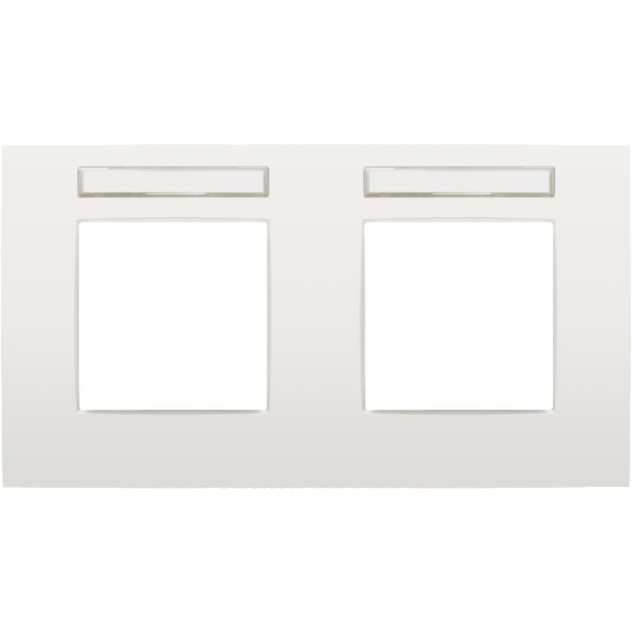 2-voudige afdekplaat hoh 71mm HOR Intense white