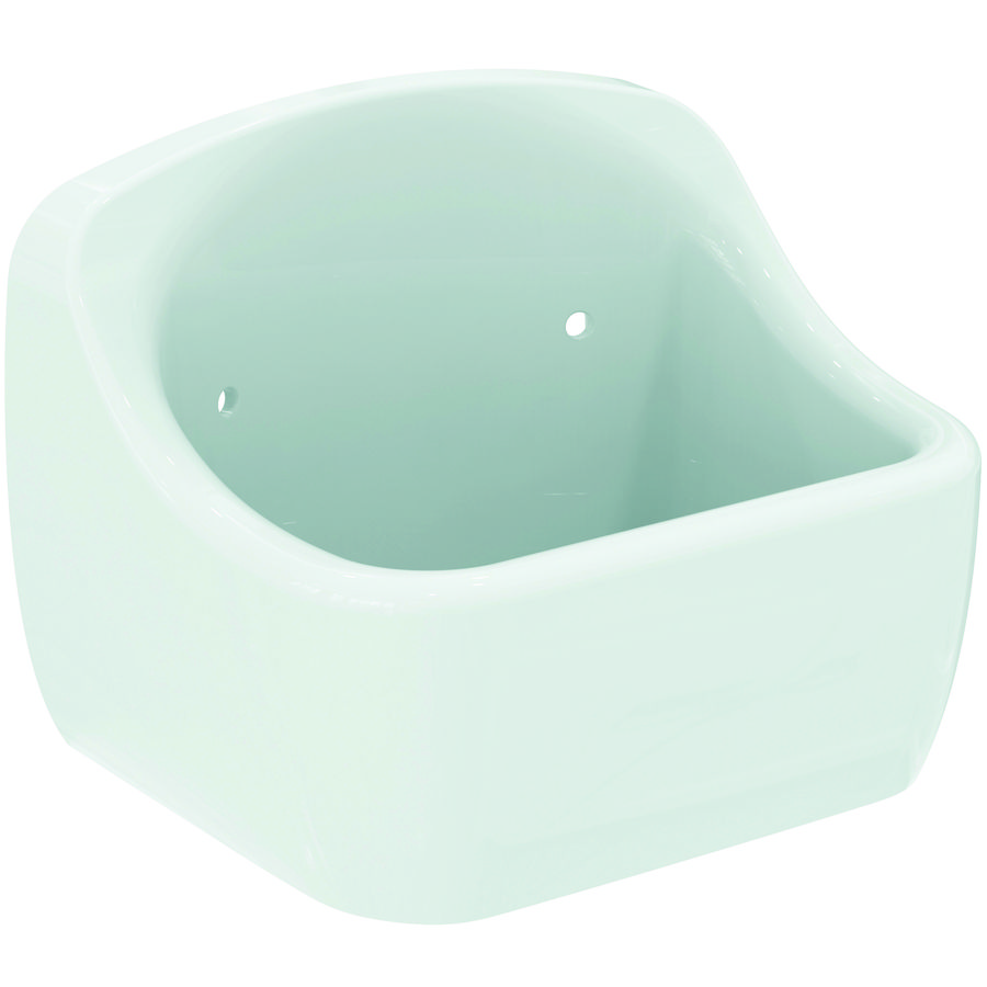 Uitstortgootsteen Douro met stootrand wit