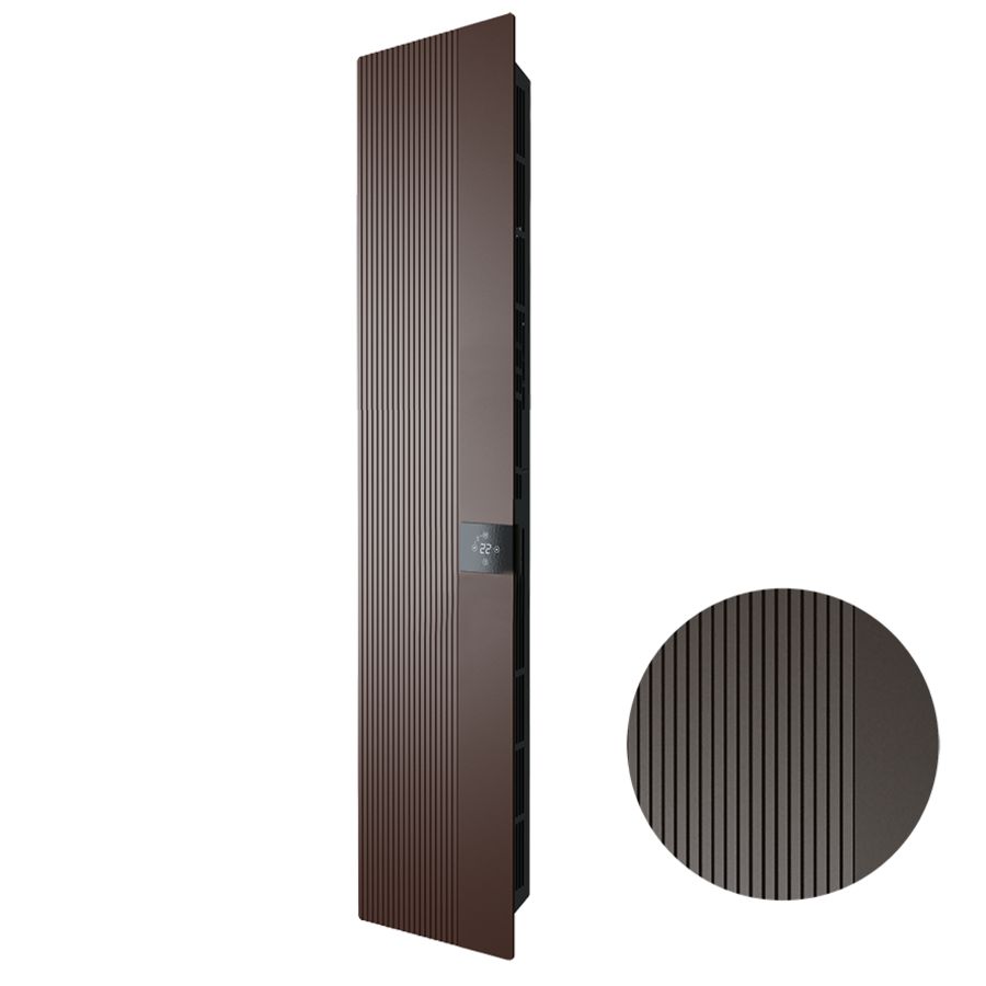Elektr. designradiator E-Comfort Mikado 1100x230mm 500W Brons