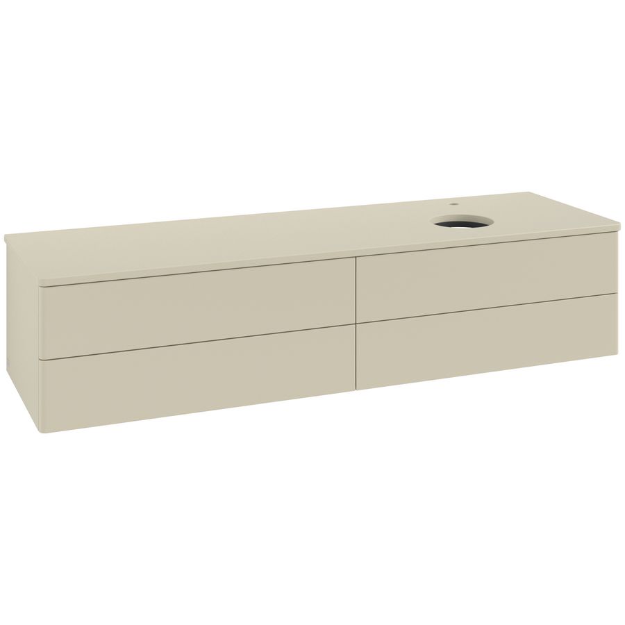 Wastafelonderkast Antao 1600x360x500mm S.Grey Matt Lacquer L27050HJ