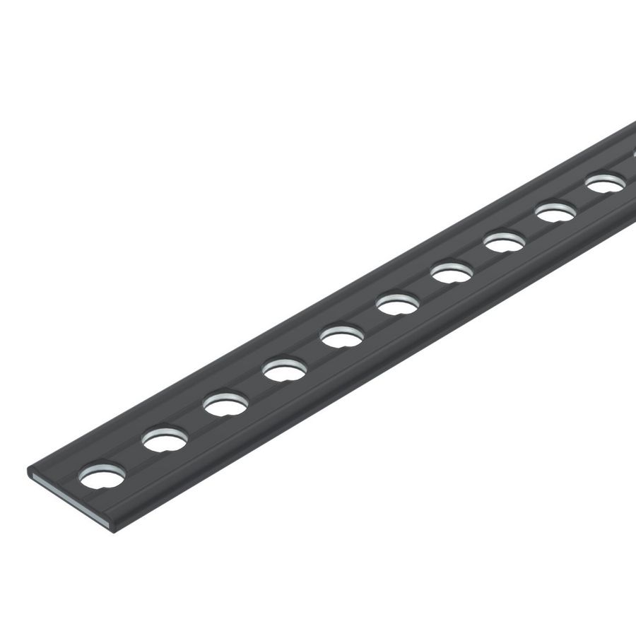 Installatie strip perforated plastic 13,5x2mm staal