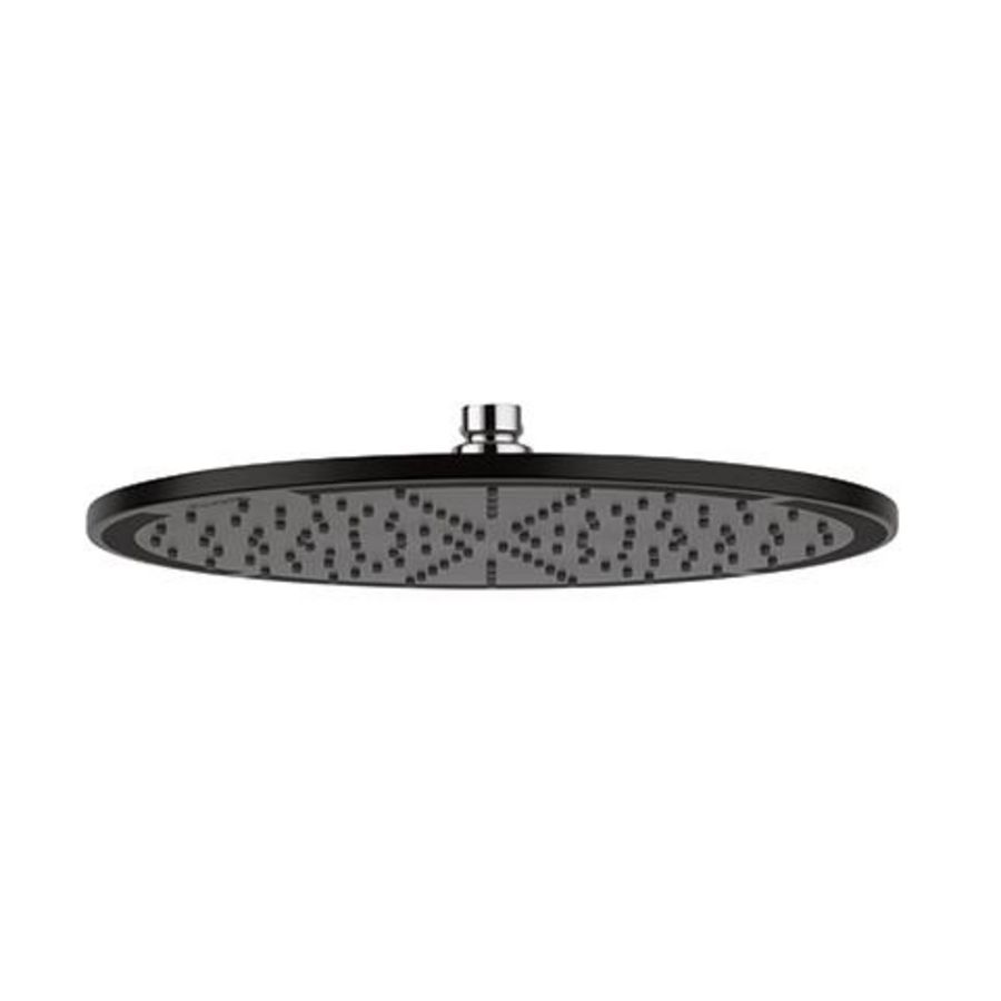 A-QA hoofddouche 300mm rond mat zwart