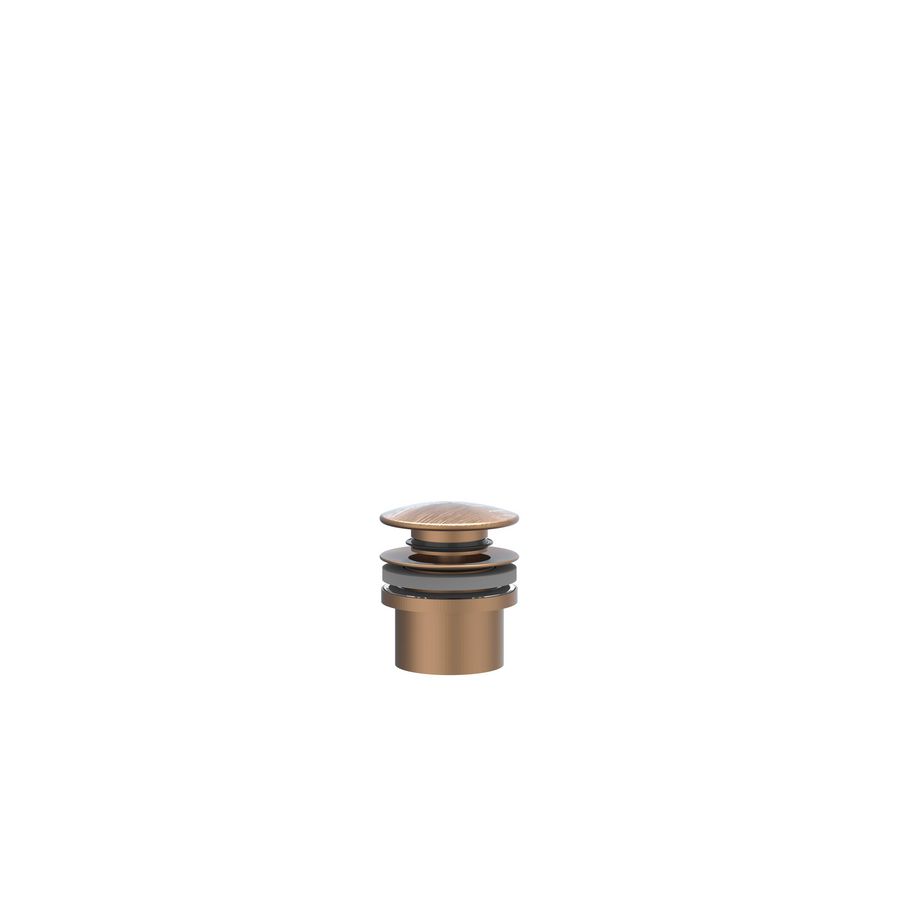Design afvoerplug 1.1/4" stop&go geborsteld mat koper