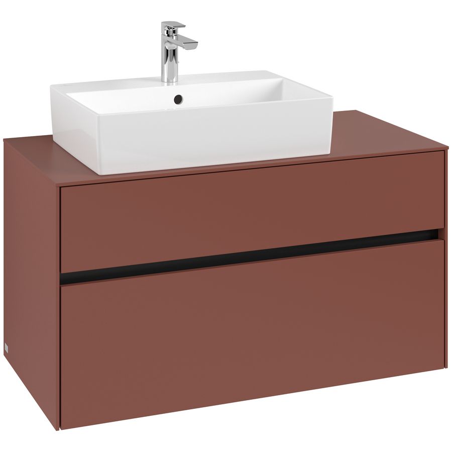 Wastafelonderkast Collaro 1000x548x500mm Wine Red C126B0AH