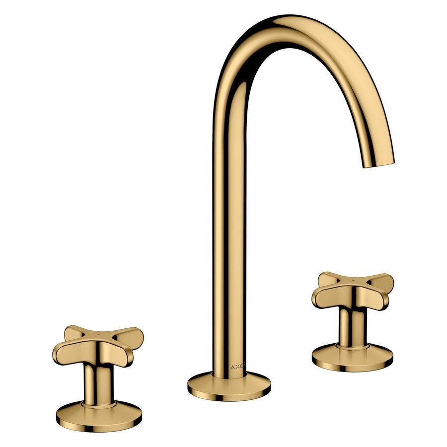Wastafelmengkraan AXOR One 3-gats 170 en PO afvoer Polished Gold-Optic