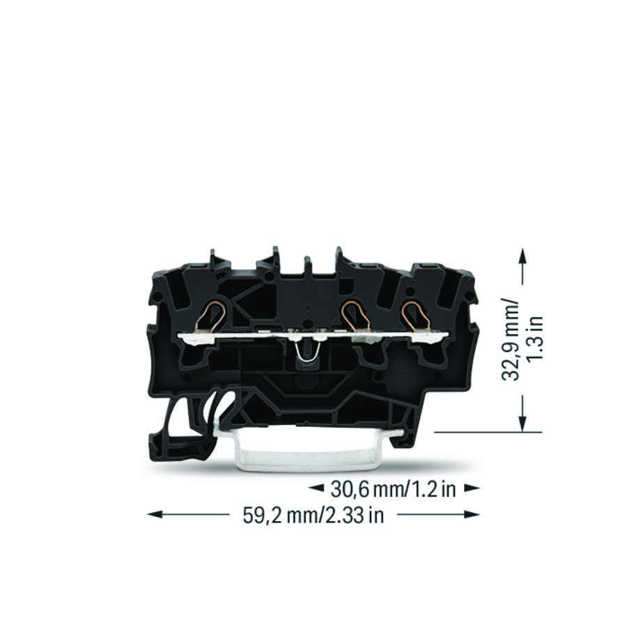 3-draads rijg 1,5mm² voor Ex e II-zwart VVE=100