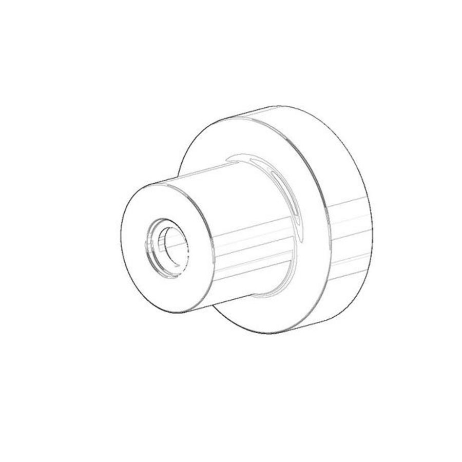 Houder universeel 55x45mm Platina geborsteld