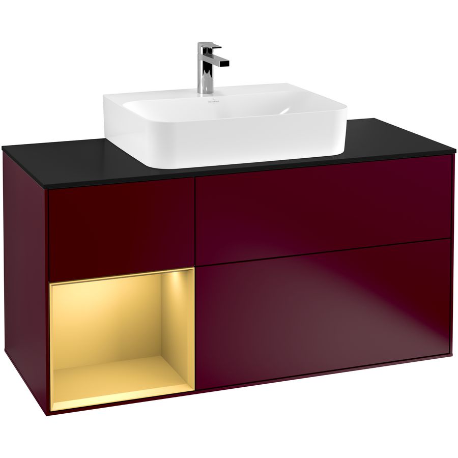 Wastafelonderkast Finion 1200x603x501mm Peony Matt Lacquer G162HFHB