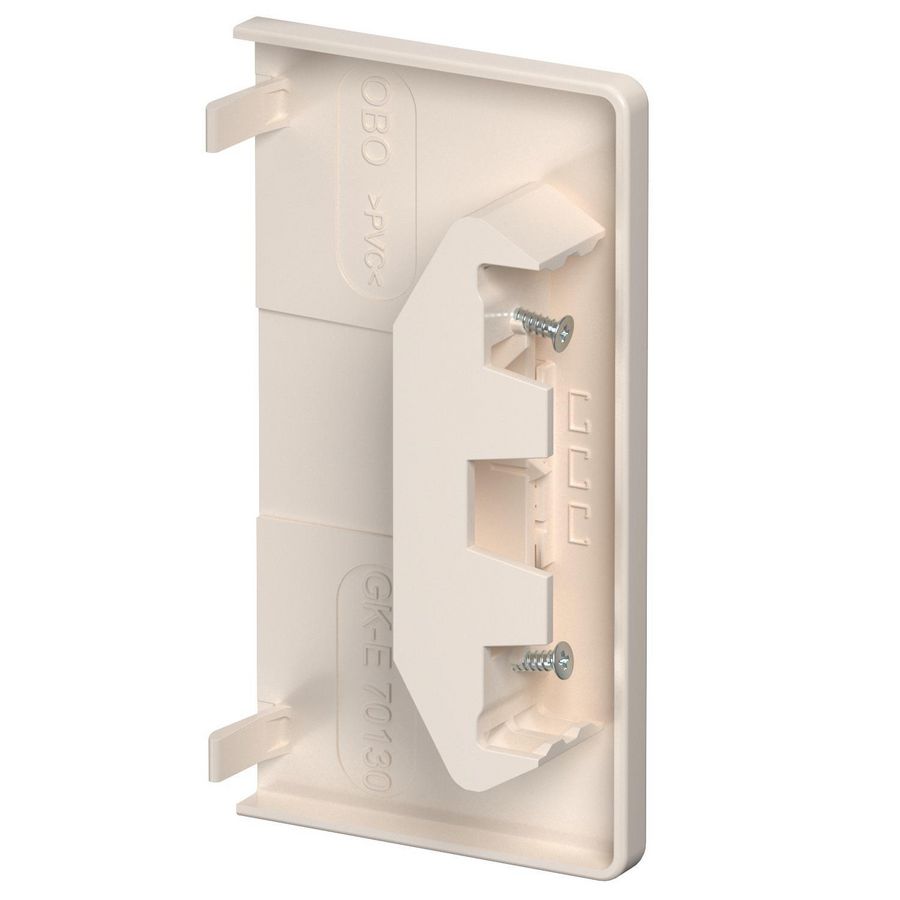 Eindstuk 70x130mm polyvinylchlorid creme wit 9001