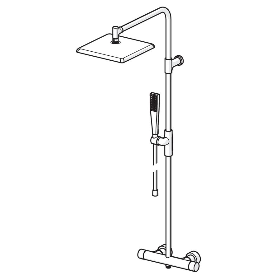 Regendouche kraan vierkante hoofddouche Thermostatisch 4719911380