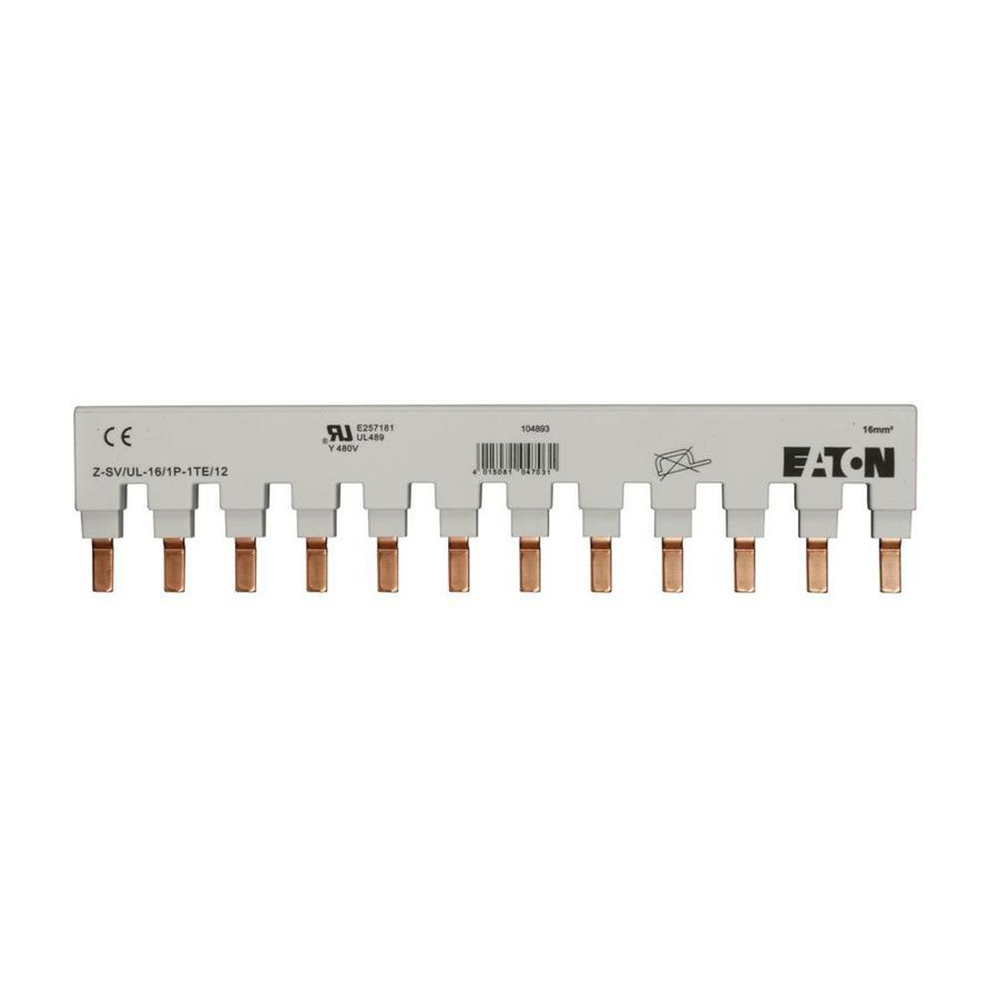 Kamrail voor FAZ-NA/FAZ-RT Pen 16mm² 80A 2P 6TE VVE=10