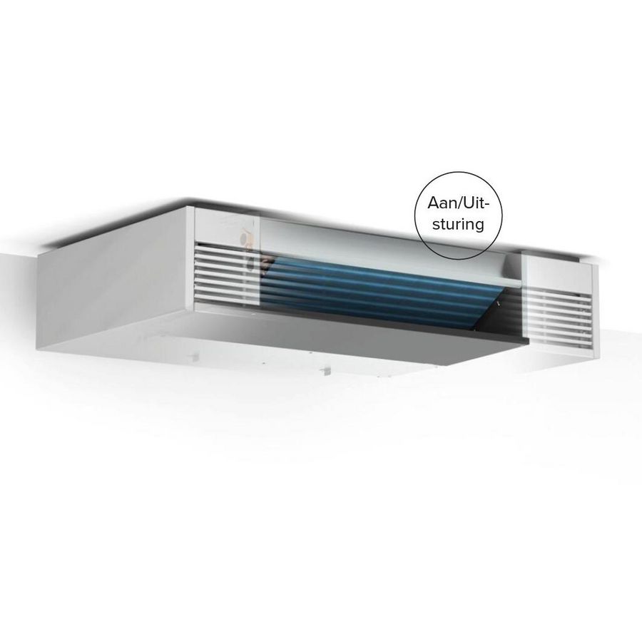 Ventilatorconvector BRIZA 22 plafondmodel 2-pijp H063 L160 T22 off-black FT 2 links/rechts G2 met Jaga aan/uit