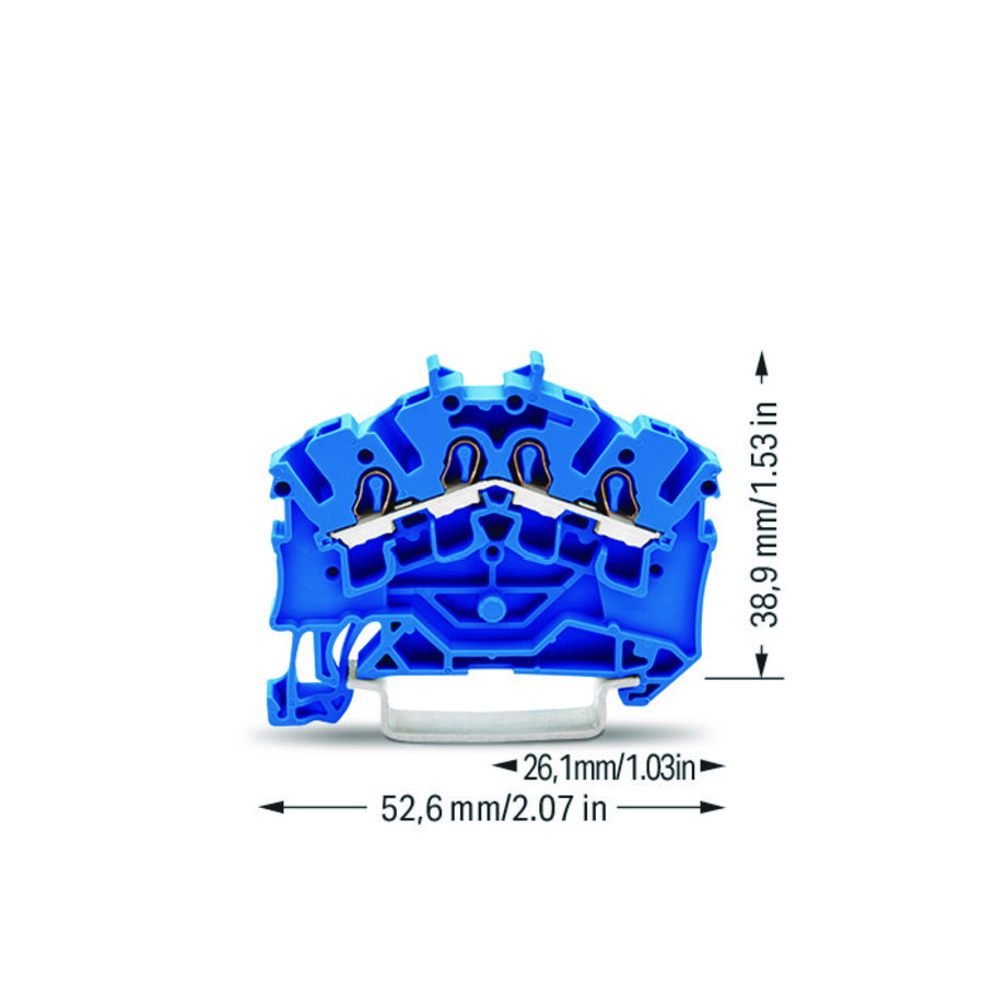 4-draads rijg 2,5mm² voor Ex e II-blauw VVE=100