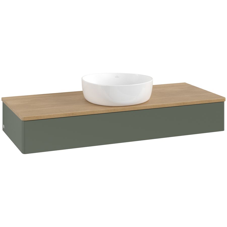 Wastafelonderkast Antao 1200x190x500mm L.Green Matt Lacquer L10011HL