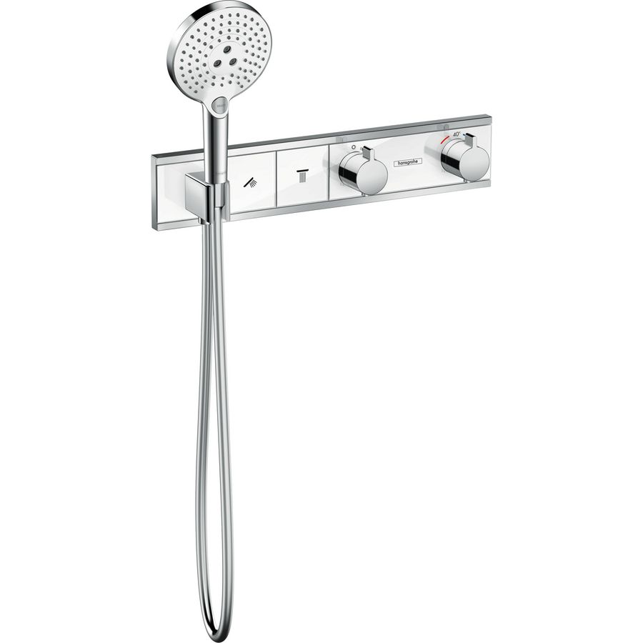Afbouwdeel inbouwthermostaat RainSelect 2 functies 26l/min. wit/chroom