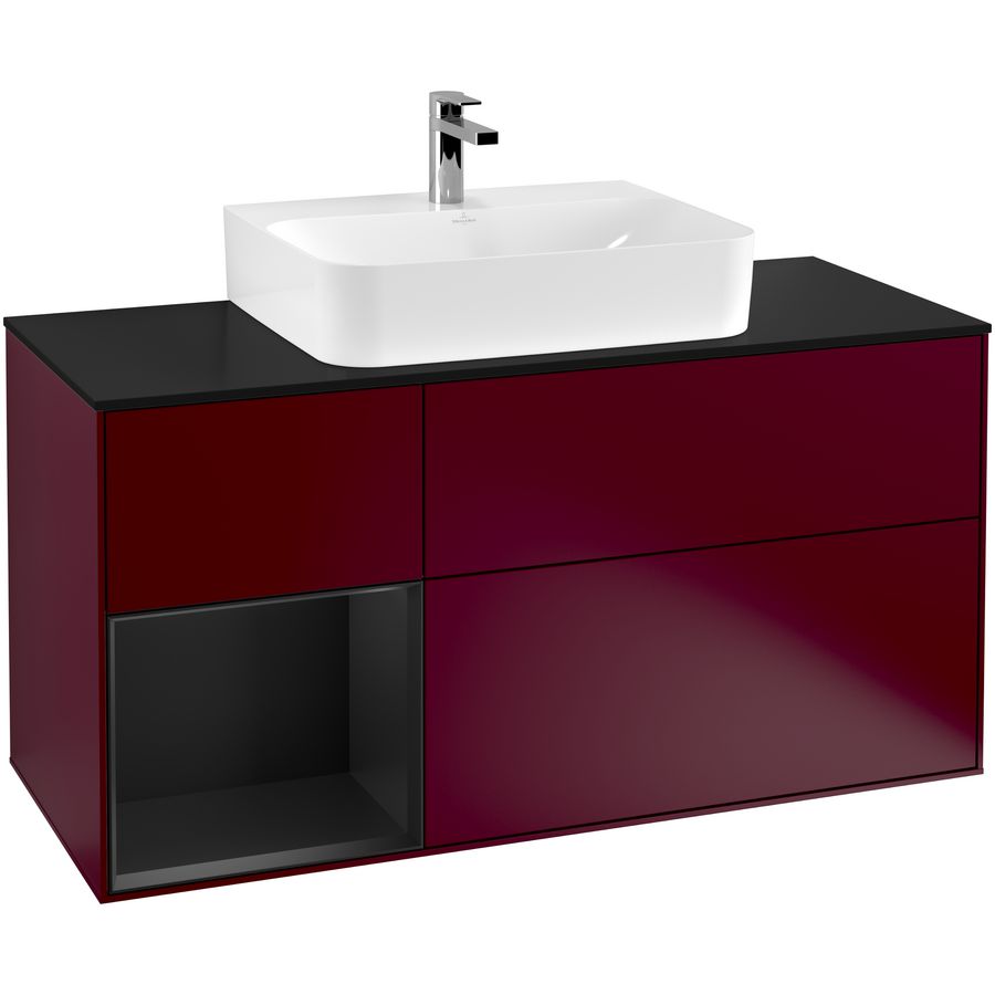 Wastafelonderkast Finion 1200x603x501mm Peony Matt Lacquer G162PDHB