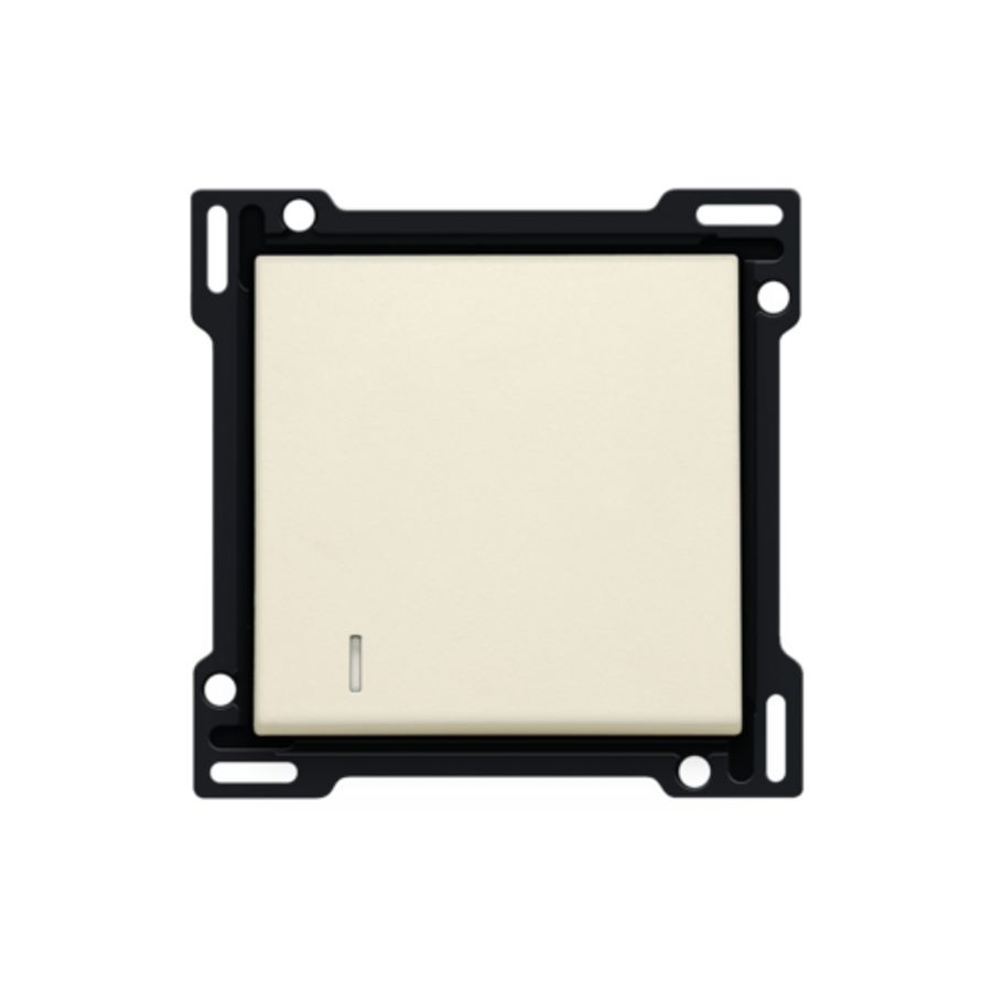 Afwerkingsset lens enkelvoudige schakelaar/knop cream