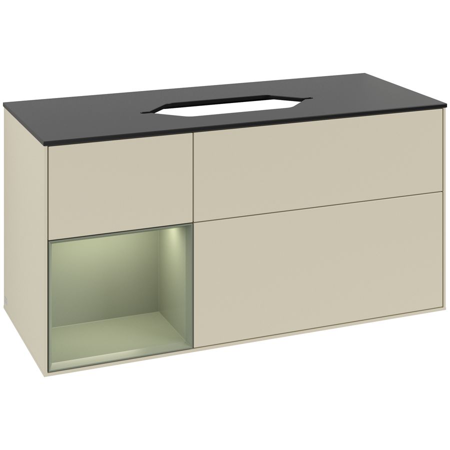 Wastafelonderkast Finion 1200x603x501mm S.Grey Matt Lacquer G702GMHJ