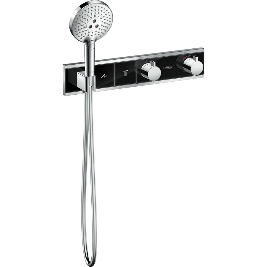 Afbouwdeel inbouwthermostaat RainSelect 2 functies 26l/min. zwart/chroom