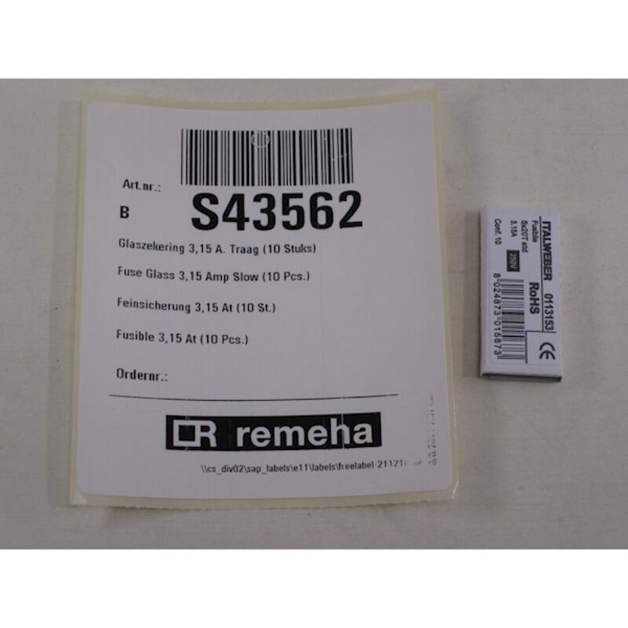 Set a 10st. Glaszek.3,15a traag S43562