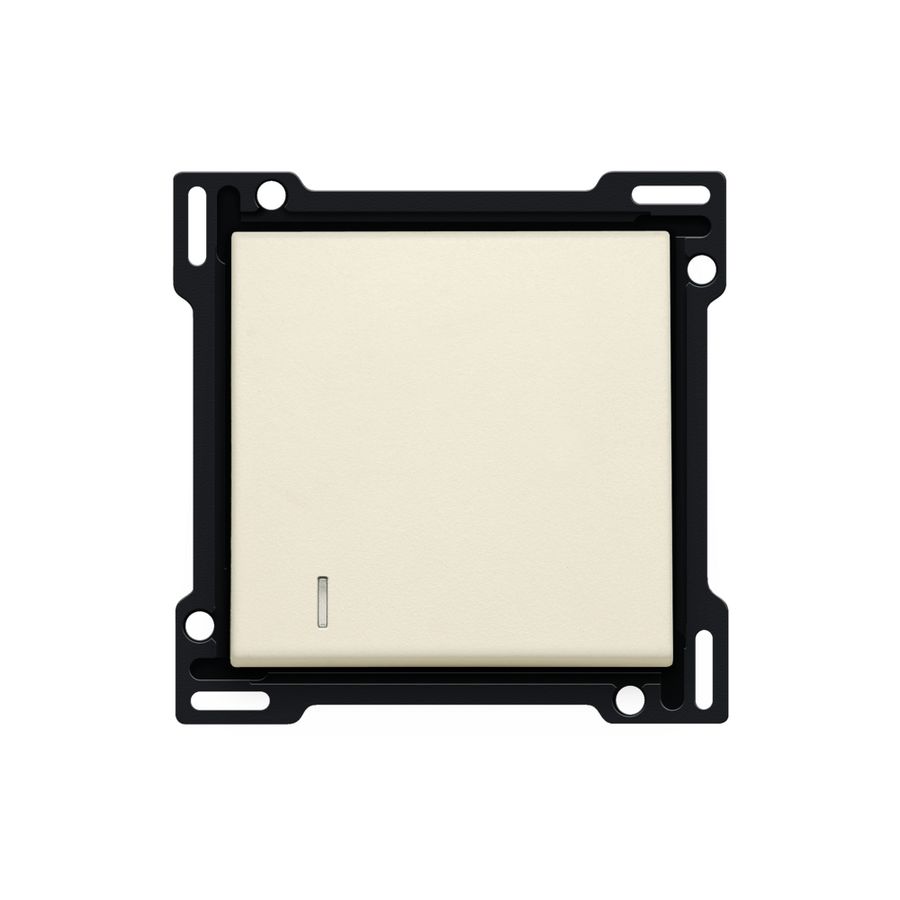 Afwerkingsset lens enkelvoudige schakelaar/knop cream