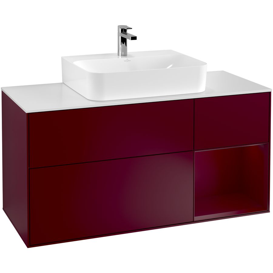 Wastafelonderkast Finion 1200x603x501mm Peony Matt Lacquer G171HBHB