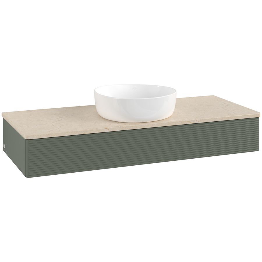 Wastafelonderkast Antao 1200x190x500mm L.Green Matt Lacquer L10113HL