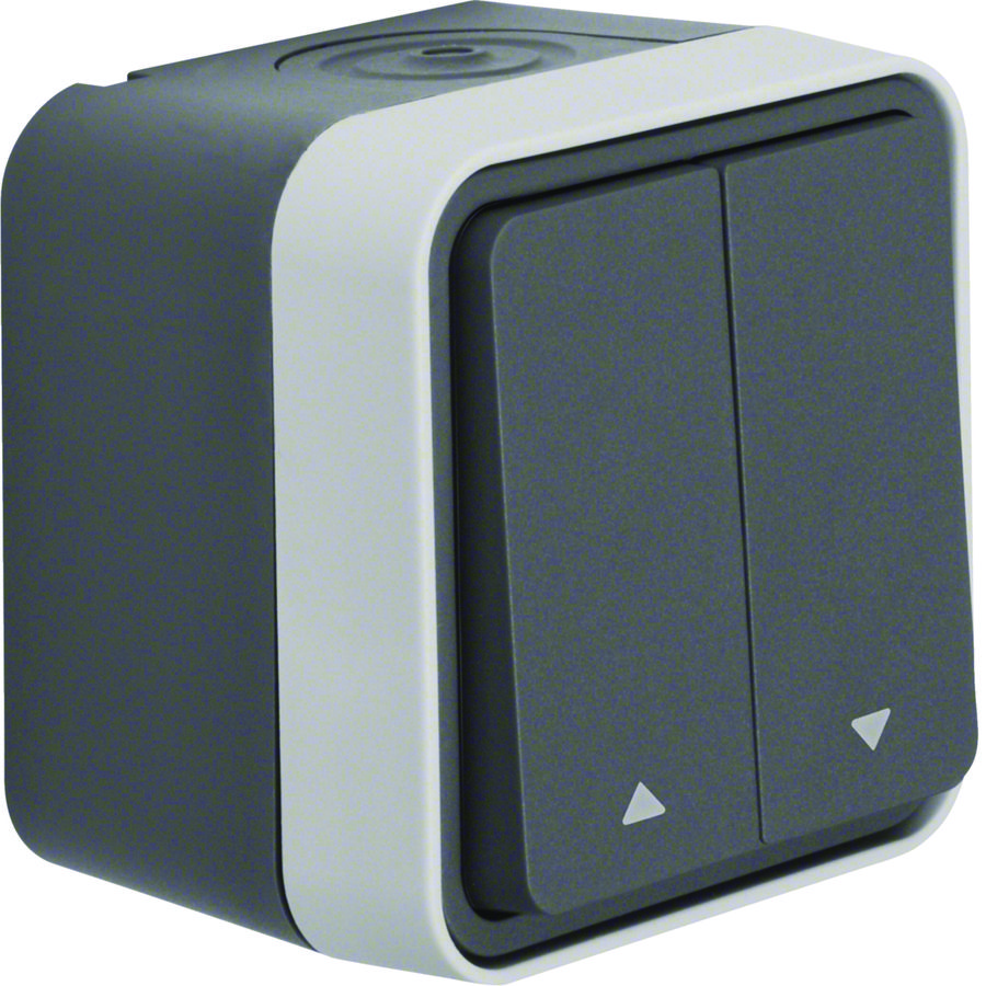 Jaloezie-serieschakelaar+behuizing W.1 ECO grijs