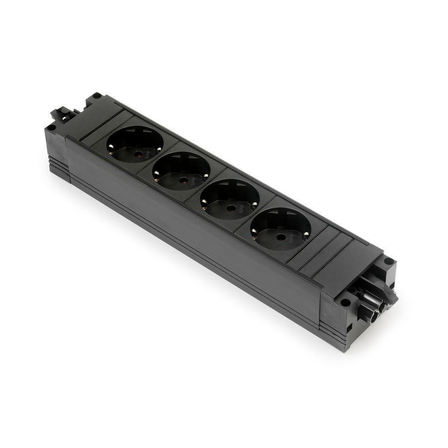 Step Base 4x 230V RA GST o.g. in/uit zwart