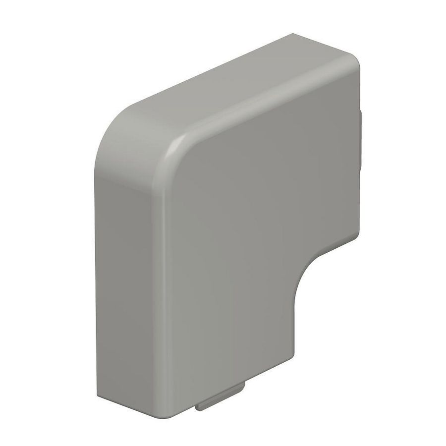Deksel platte hoek 15x40mm polyvinylchlorid steengrijs VVE=4