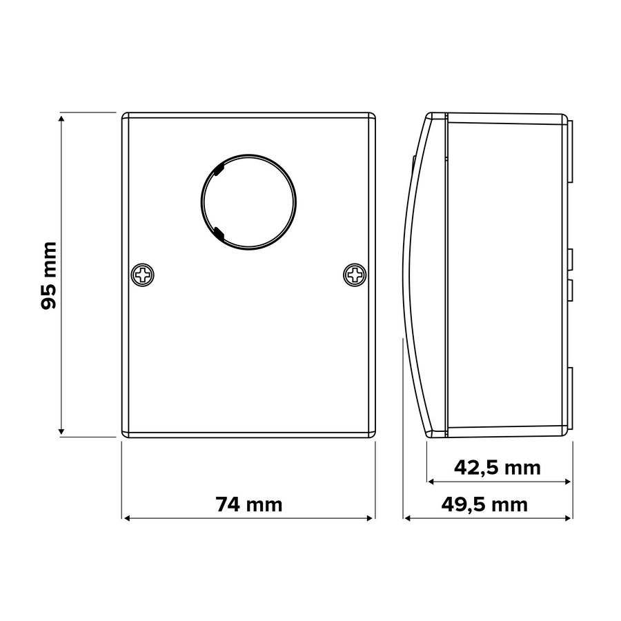Schemerschakelaar opbouw 230V 10A lux instelbaar 5-10,000lux