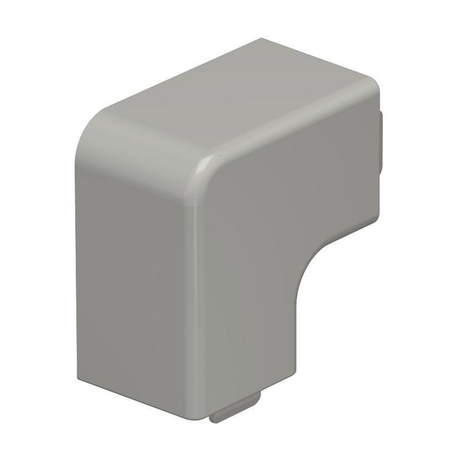 Deksel platte hoek 25x25mm polyvinylchlorid steengrijs VVE=4