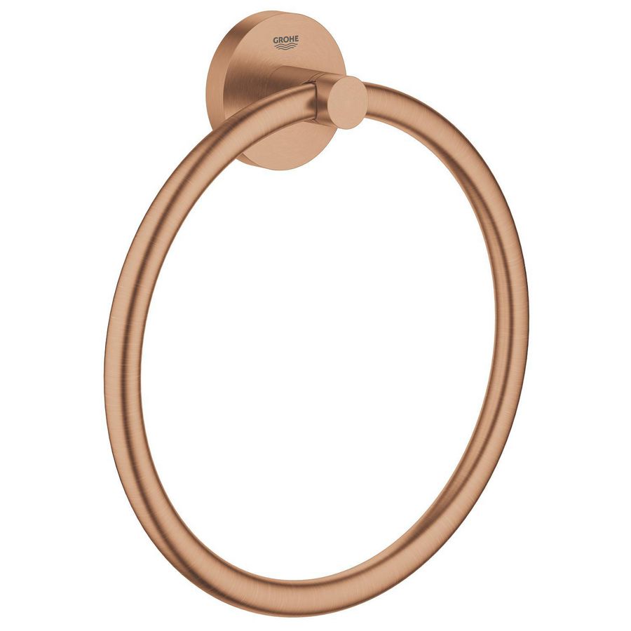 Essentials handdoekring warm sunset geborsteld (mat bronskleurig)