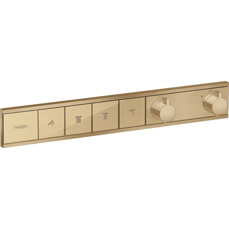 Afbouwdeel inbouwthermostaat RainSelect 4 functies 18,5l/min. brushed bronze