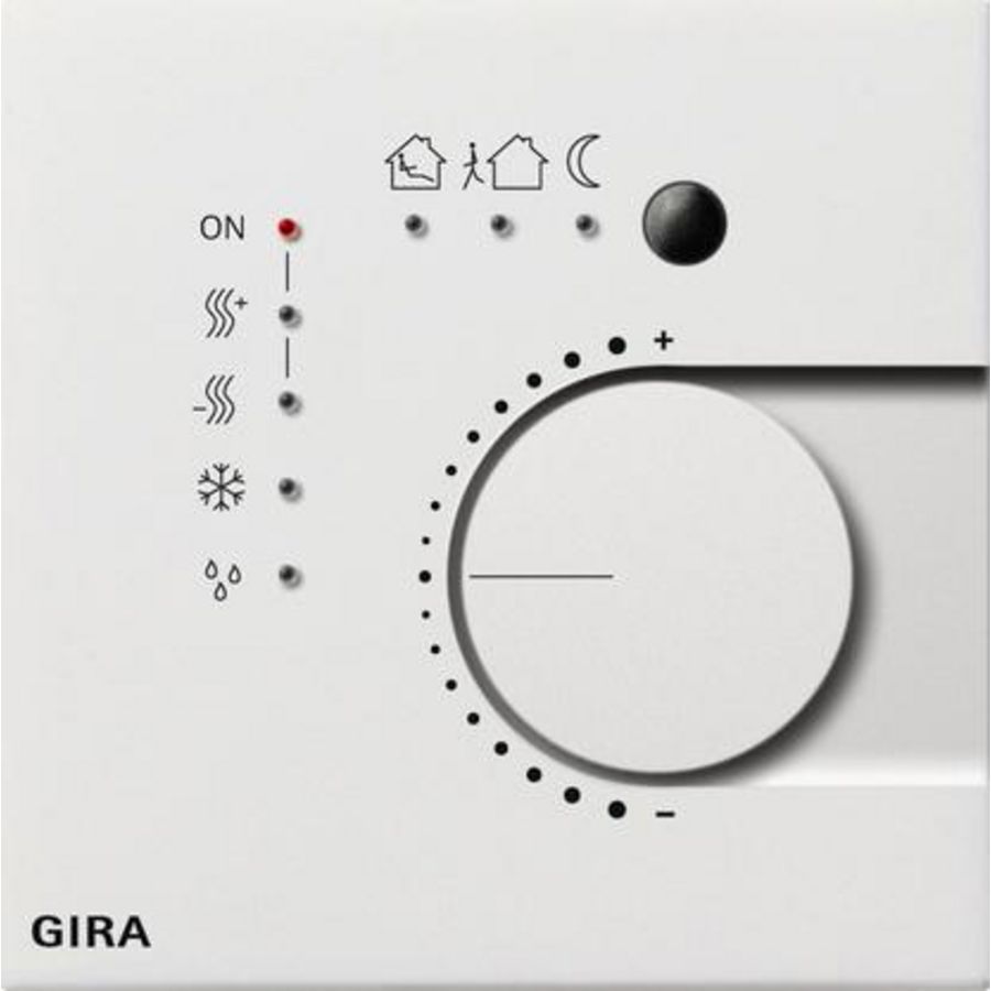 Thermostaat drukcontactinterface/F 4-voudig KNX Gira F100 zuiver wit