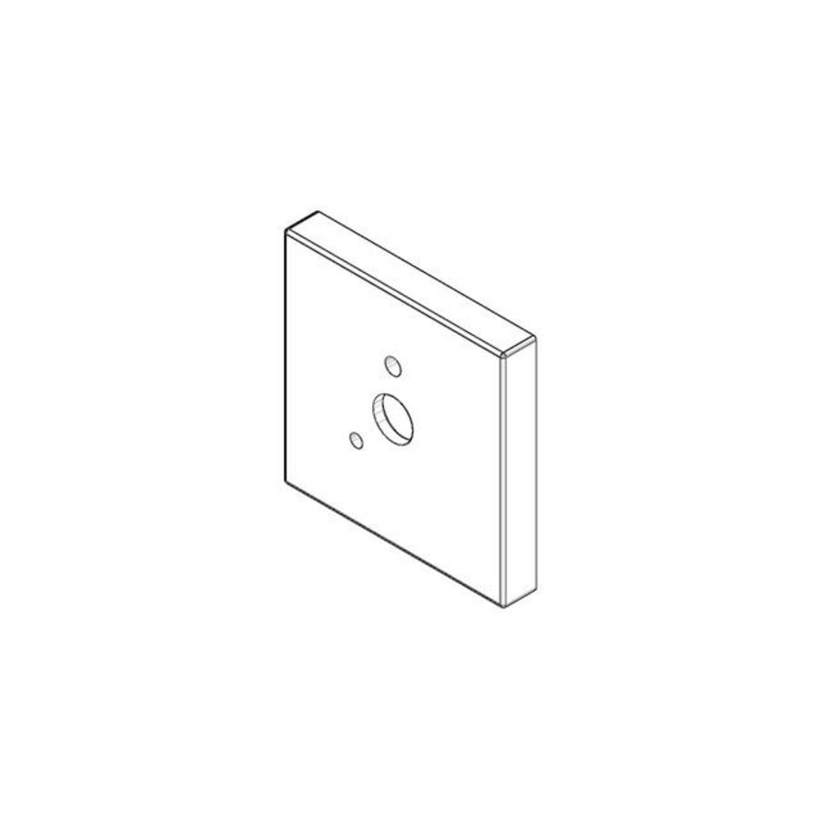 Rozet v. douchehouder 60x60x9x14,8mm Mat Zwart