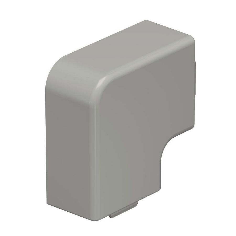 Deksel platte hoek 25x40mm polyvinylchlorid steengrijs VVE=4