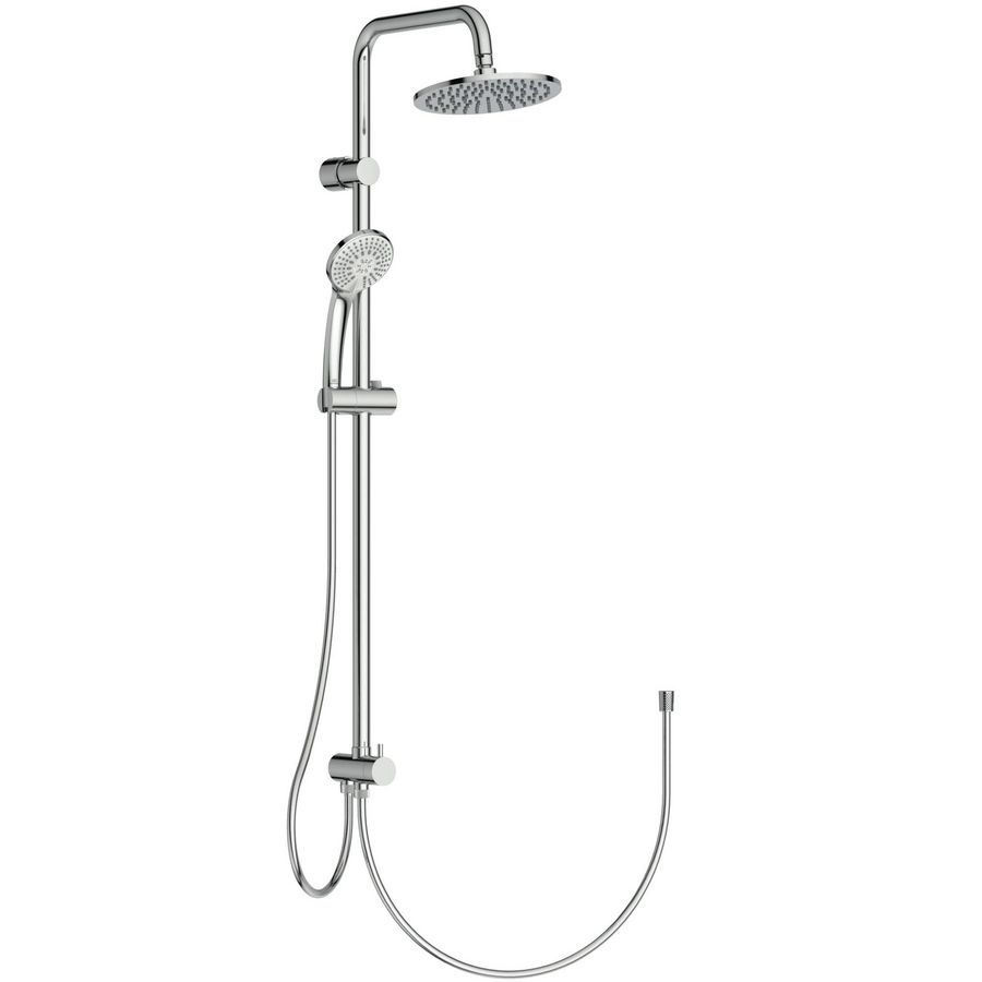 Idealrain douchesysteem v.opbouwkraan chroom hoofddouche 200mm