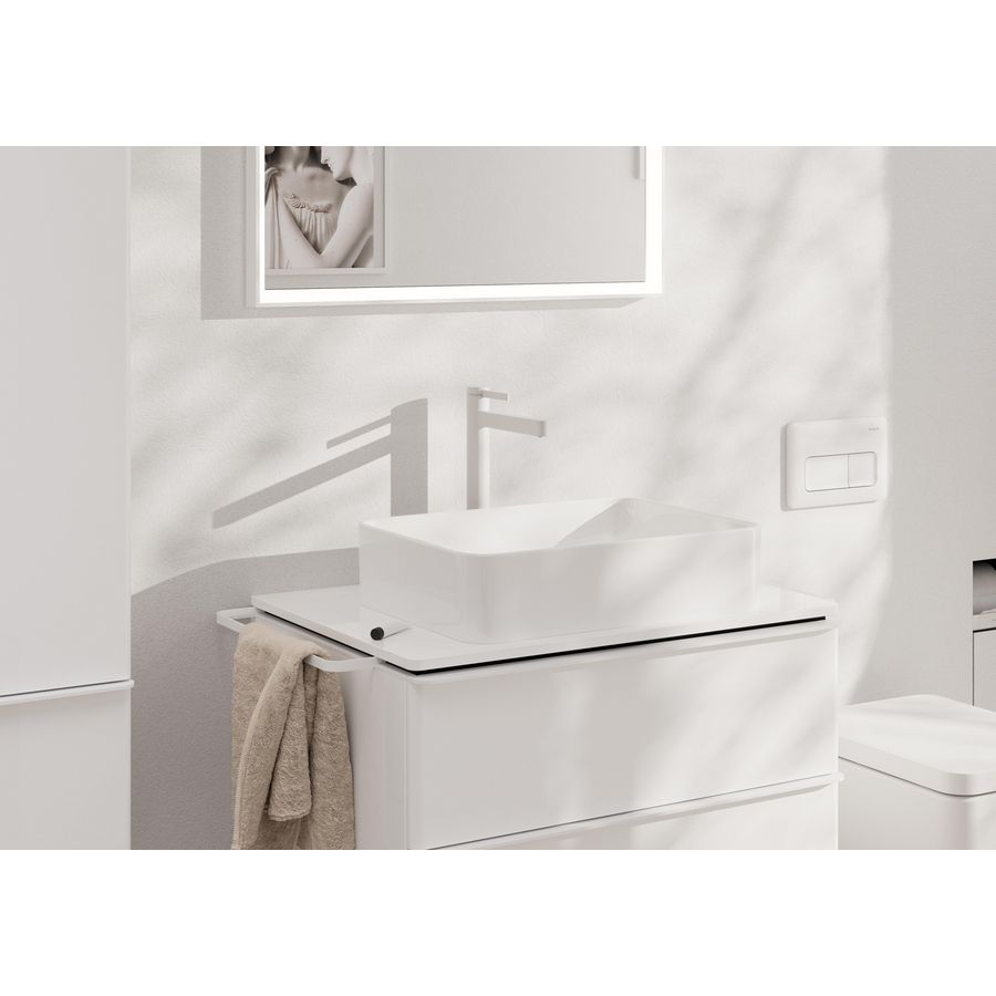 Wastafelmengkraan Finoris 1-hendel 260 CoolStart push open mat wit